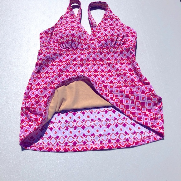 L.L. Bean Women’s Swimsuit Bathing Suit Bikini Tankini Top Bright Bohemian S - Picture 4 of 8